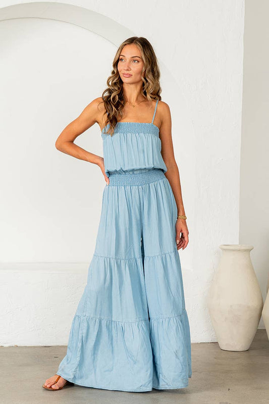 Tenley Tiered Wide Leg Jumpsuit