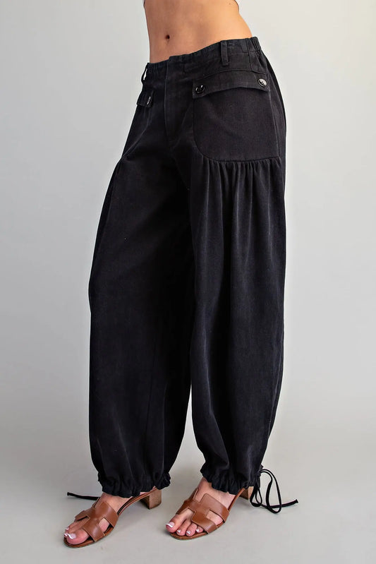 Mandy Mineral Washed Cuff Pants