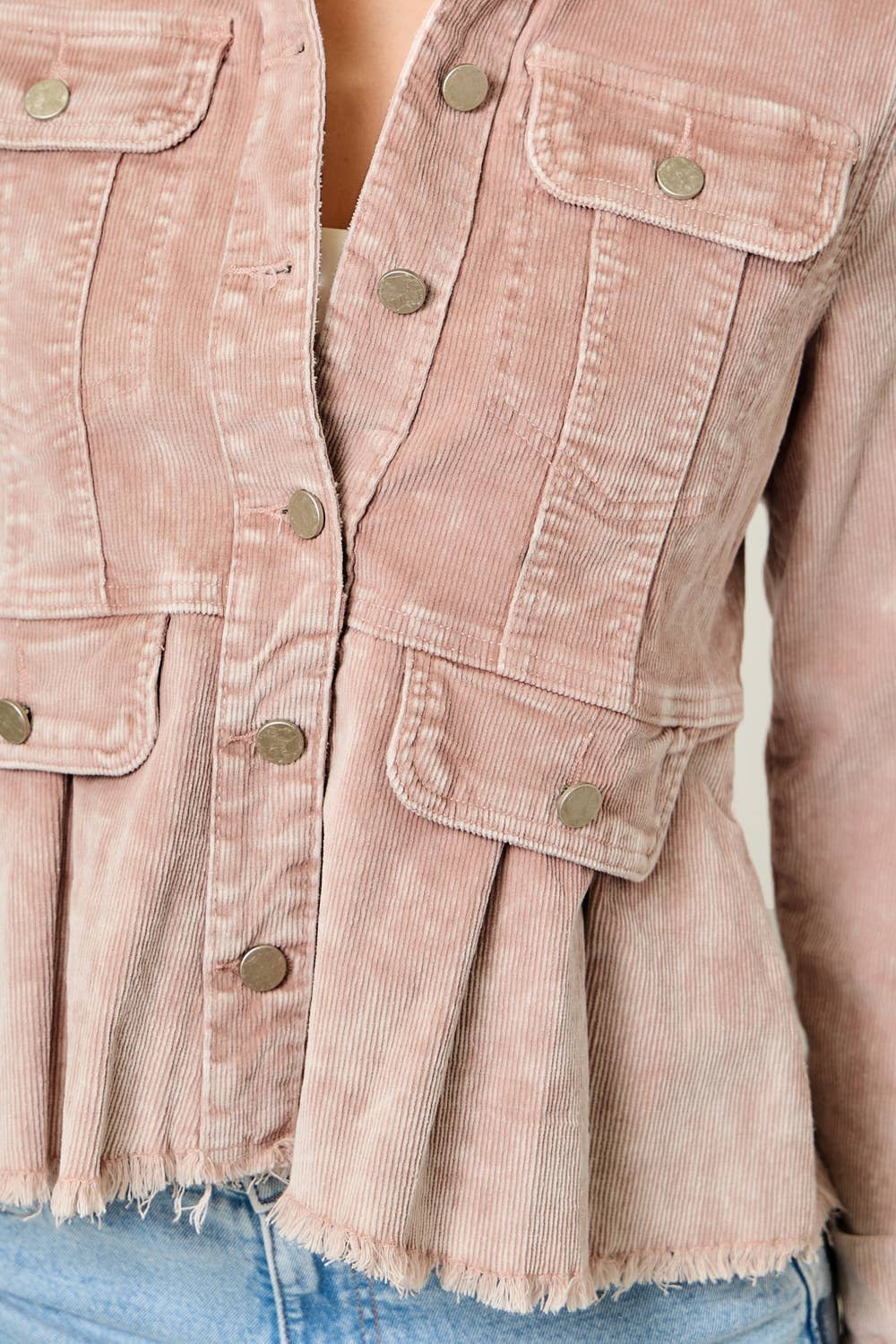 Felicity Denim Peplum Jacket