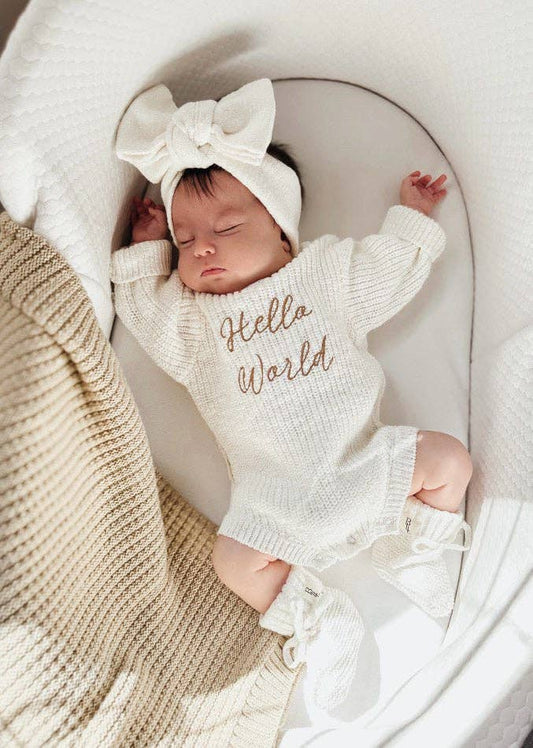 Hello World Coming Home Romper
