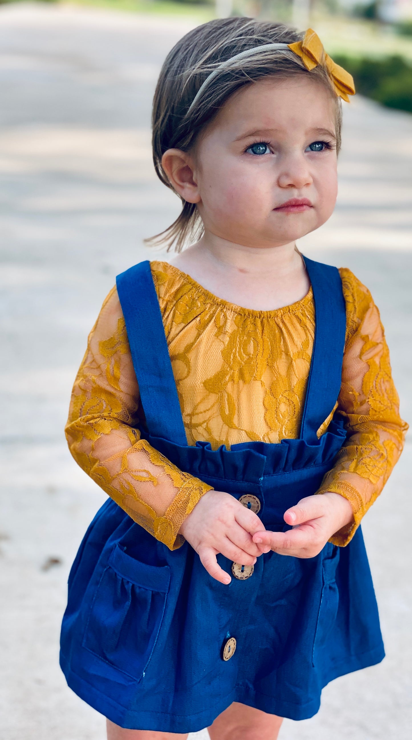 Presley Denim Suspender Skirt