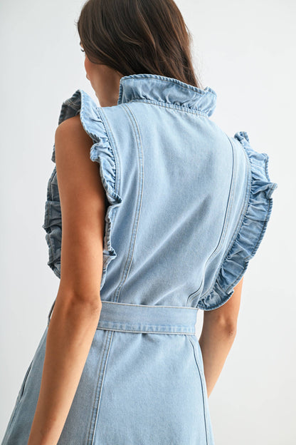 Cecily SLEEVELESS DENIM DRESS