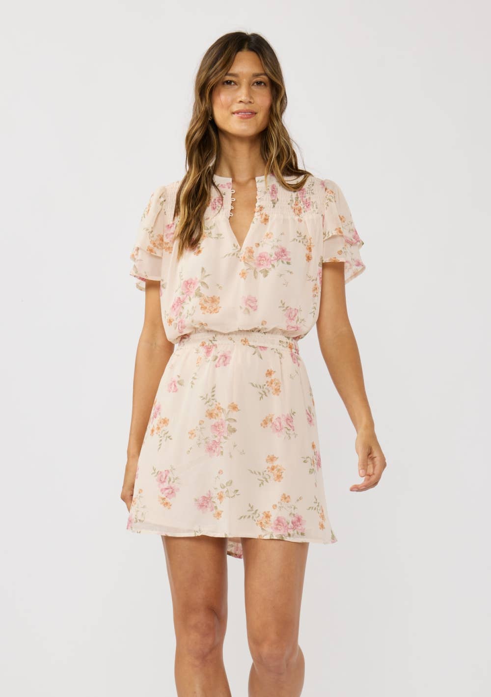 Michele Flutter Sleeve Mini Dress