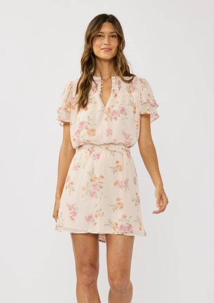Michele Flutter Sleeve Mini Dress