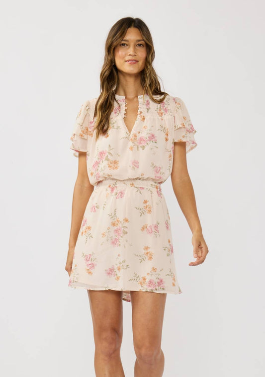 Michele Flutter Sleeve Mini Dress