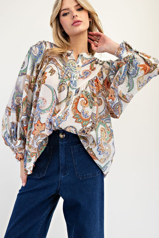 Perfectly Paisley Boho Top