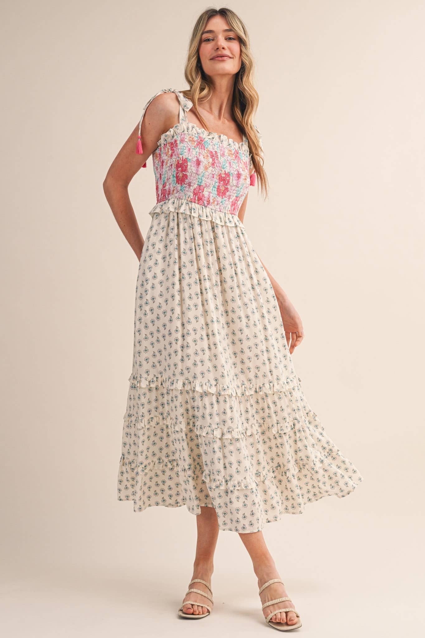 Freya Floral Midi Dress