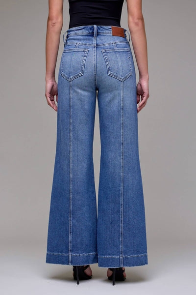 Medium Wash Seam 33" Inseam Comfort Flare