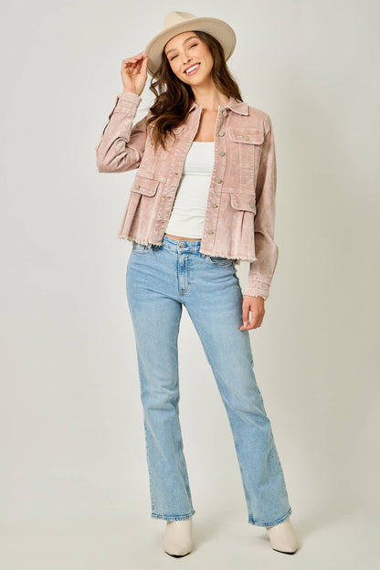 Felicity Denim Peplum Jacket