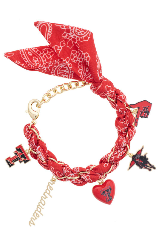 Texas Tech Red Raiders Bandana Charm Bracelet