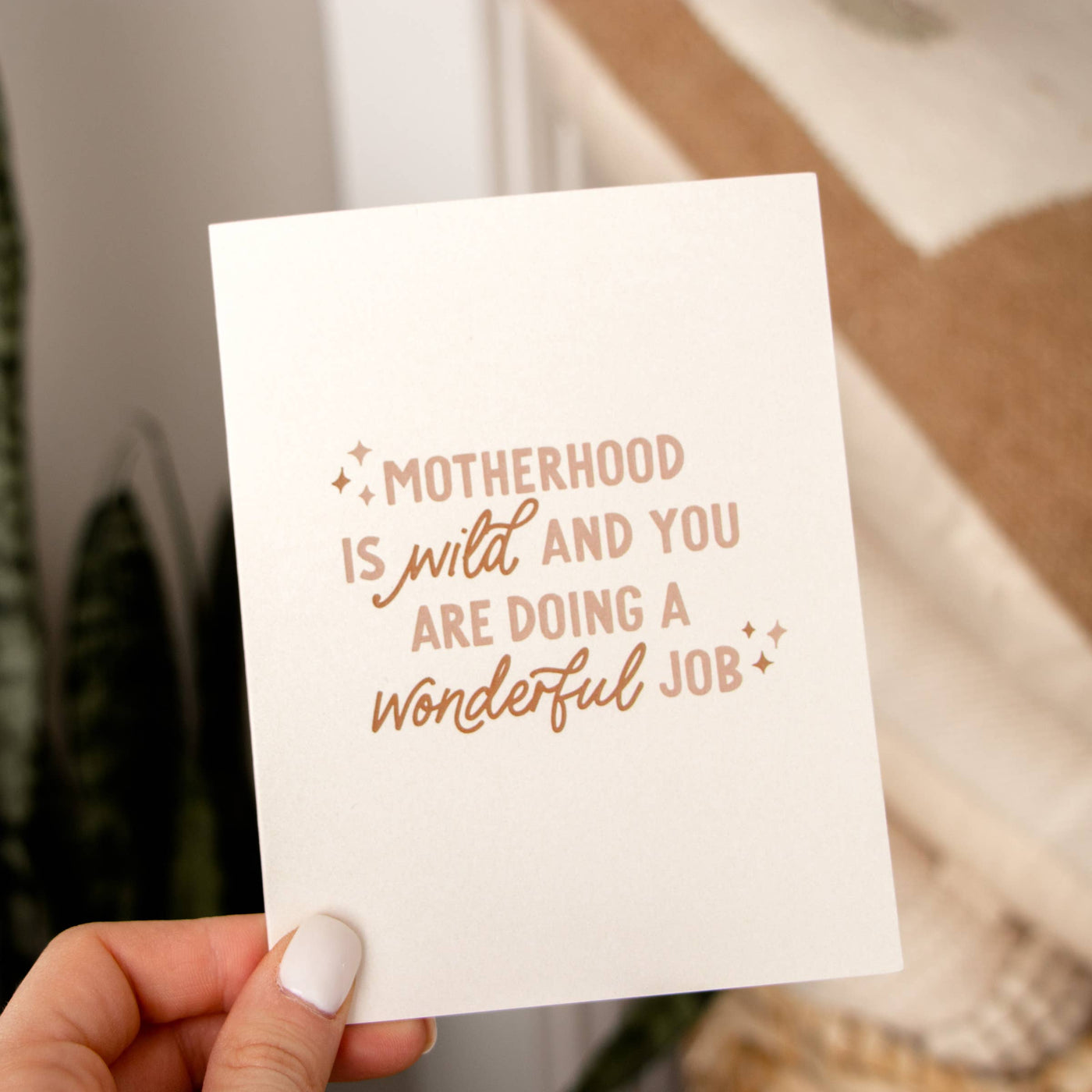 Motherhood is Wild Greeting Card