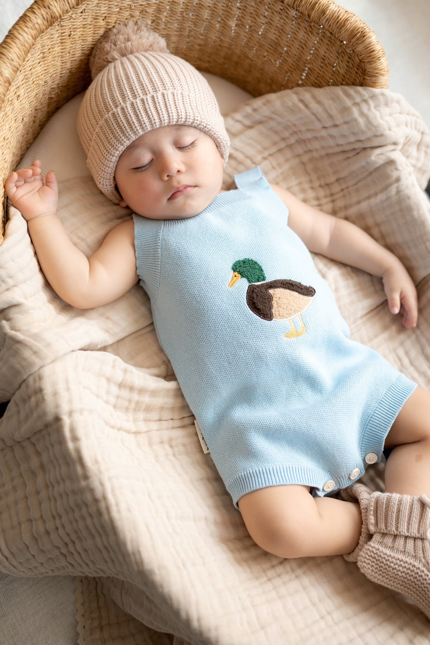 Little Mallard Knit Romper