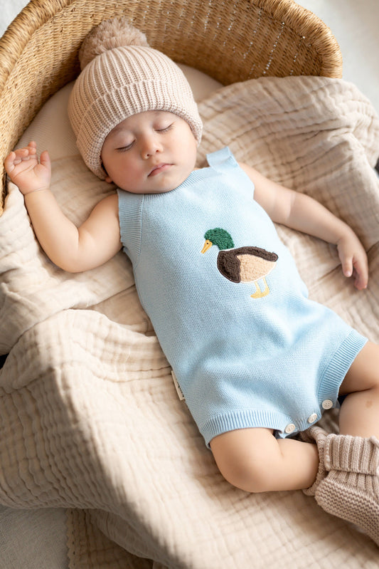 Little Mallard Knit Romper