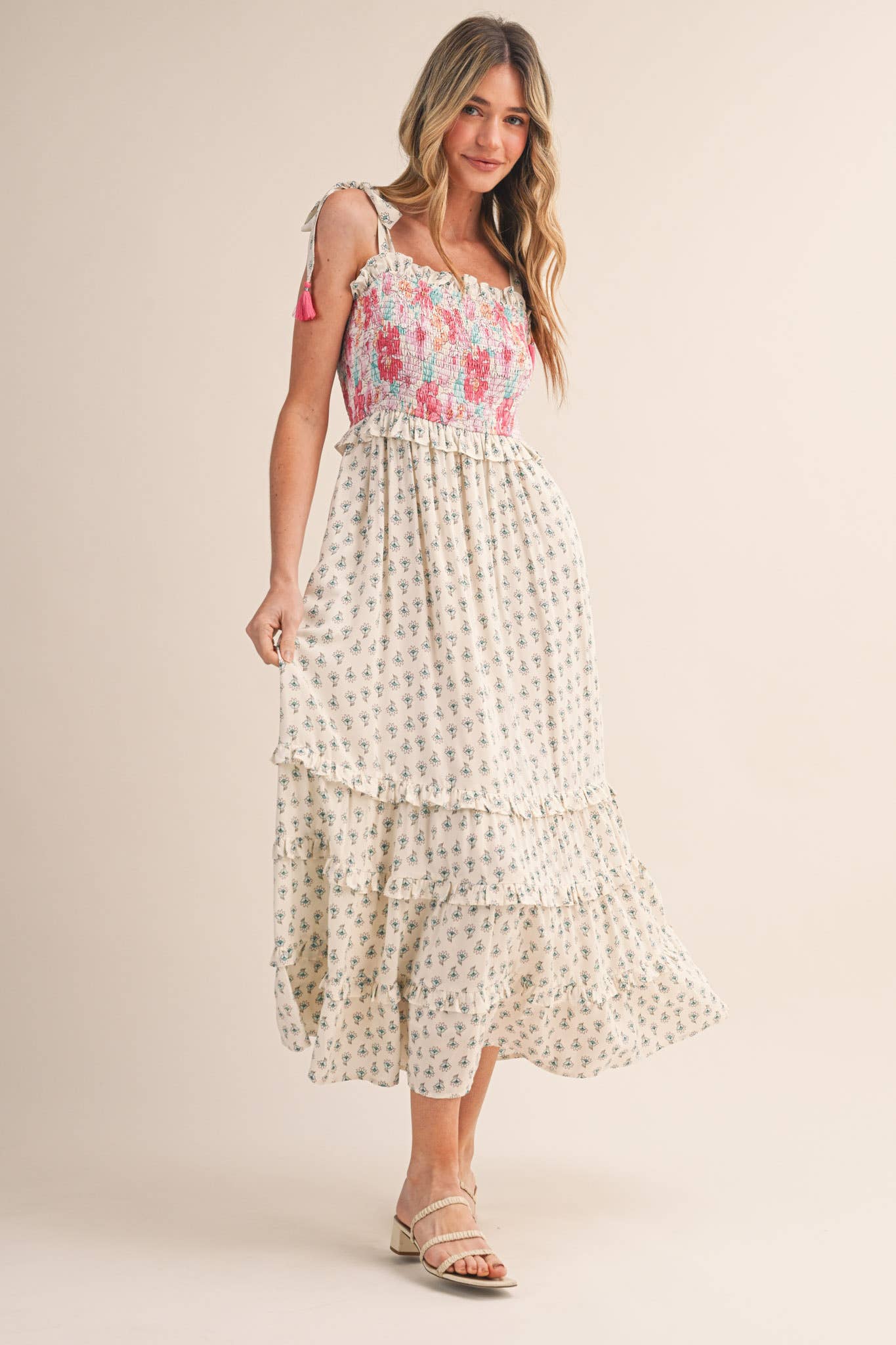 Freya Floral Midi Dress