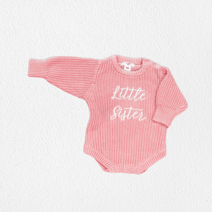 Sibling Announcement Romper - Sister or Brother
