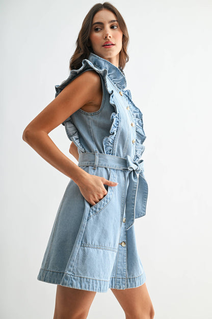 Cecily SLEEVELESS DENIM DRESS