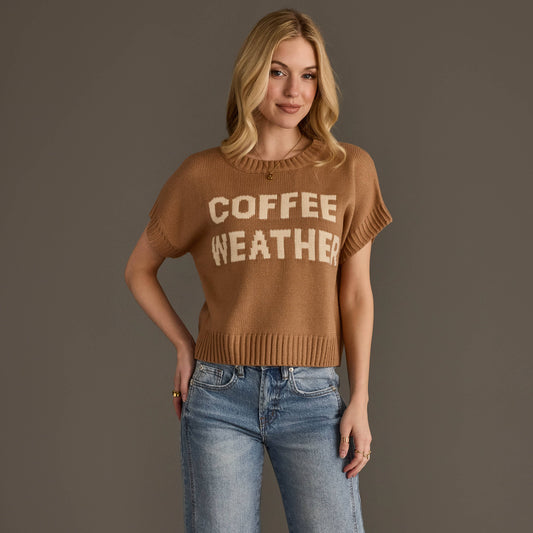 Coffee Weather Short Sleeve Sweater