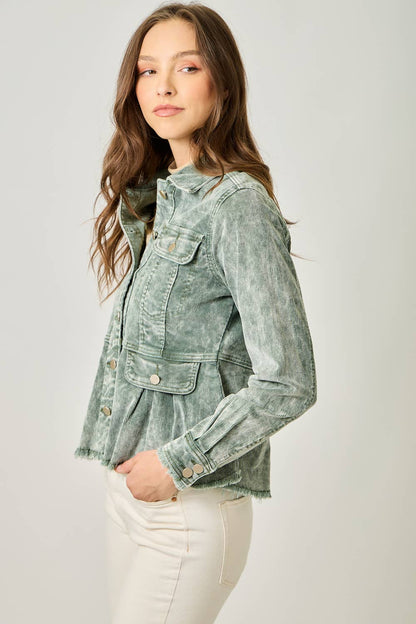 Felicity Denim Peplum Jacket