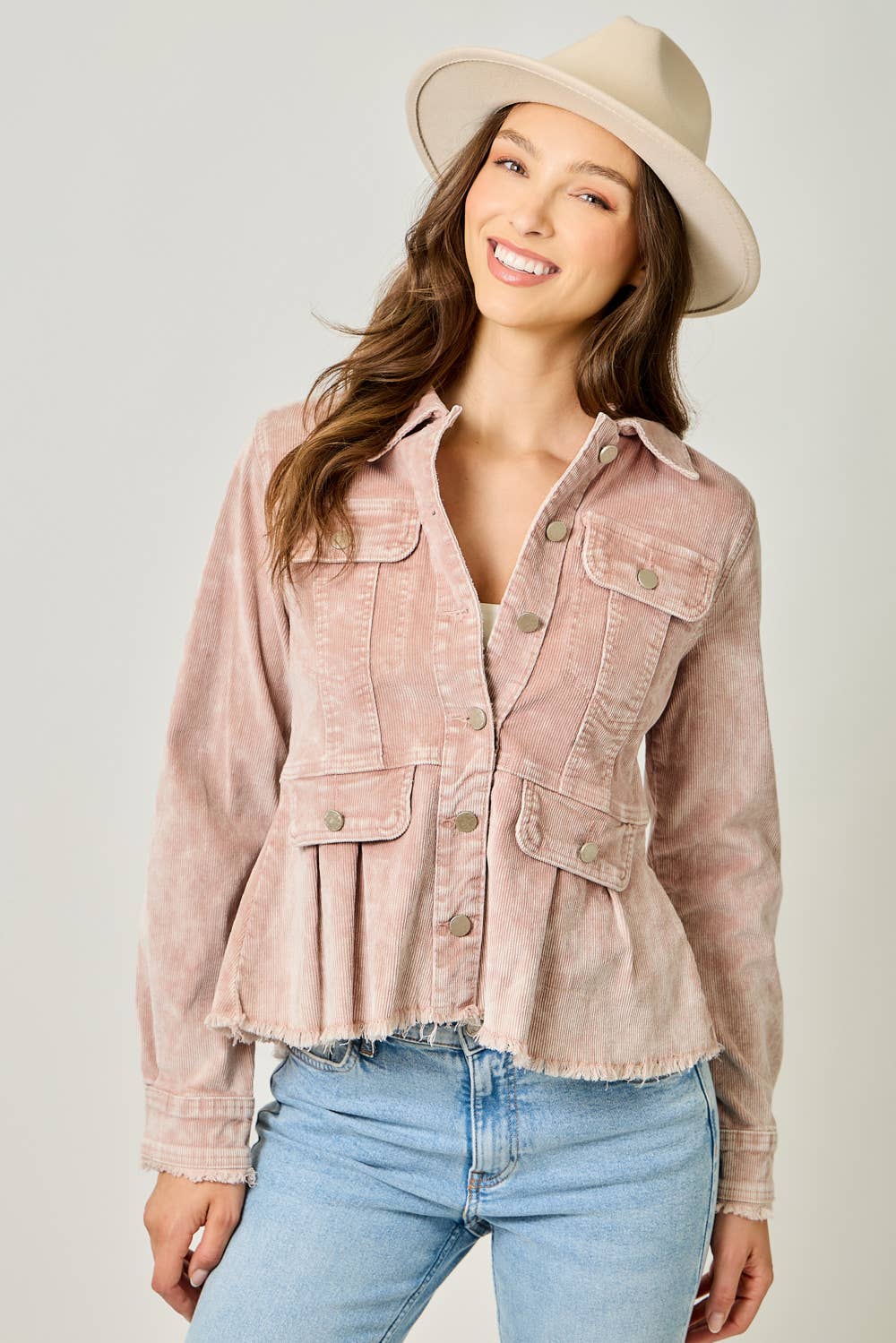 Felicity Denim Peplum Jacket