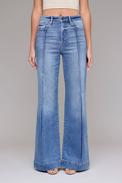 Medium Light Pintuck 33" Inseam Flare