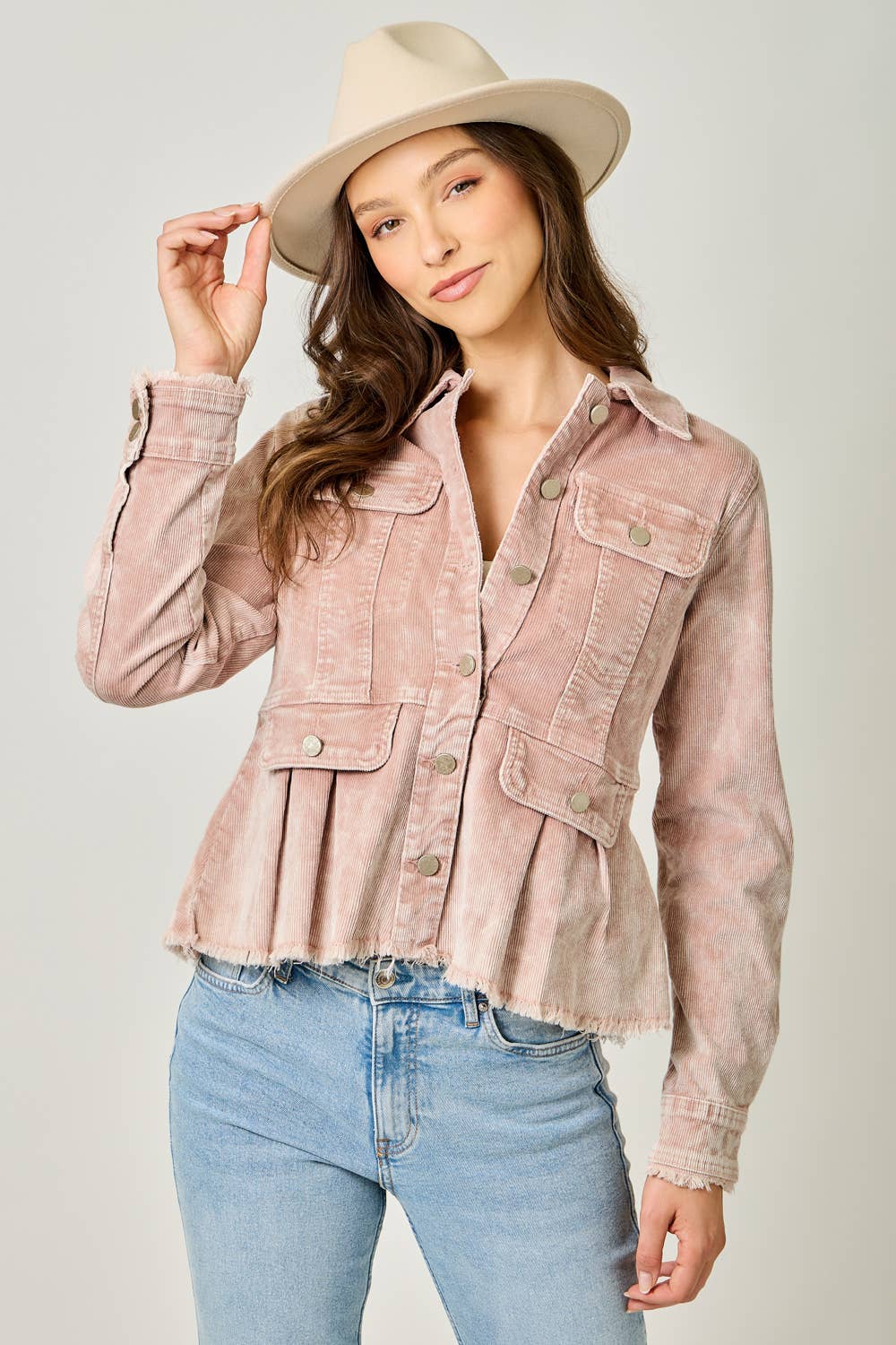 Felicity Denim Peplum Jacket