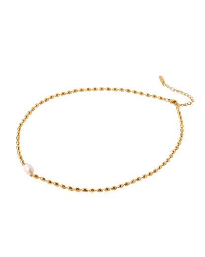 Joey Necklace : Hypoallergenic and Water Resistant (Pearl or Mint)