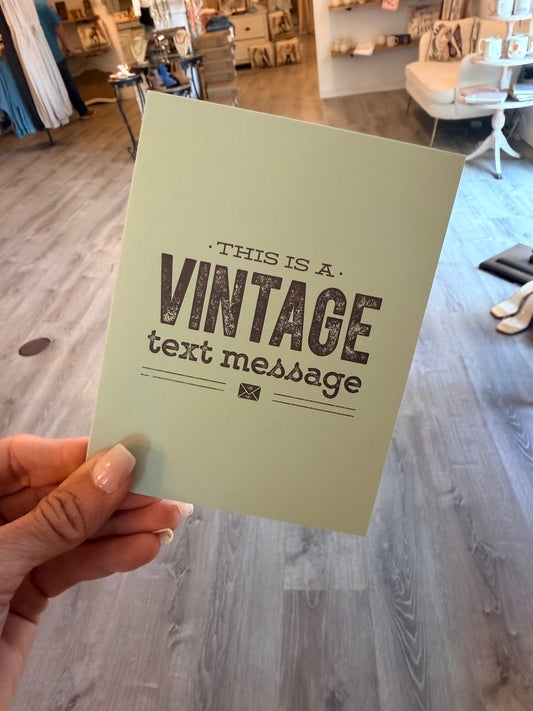 Vintage Text Message Funny Greeting Card