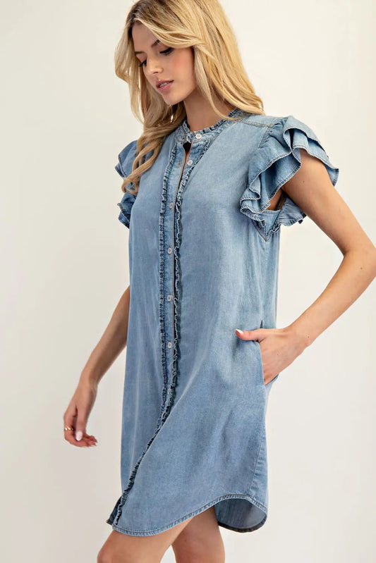 Liv Button Down Denim Dress