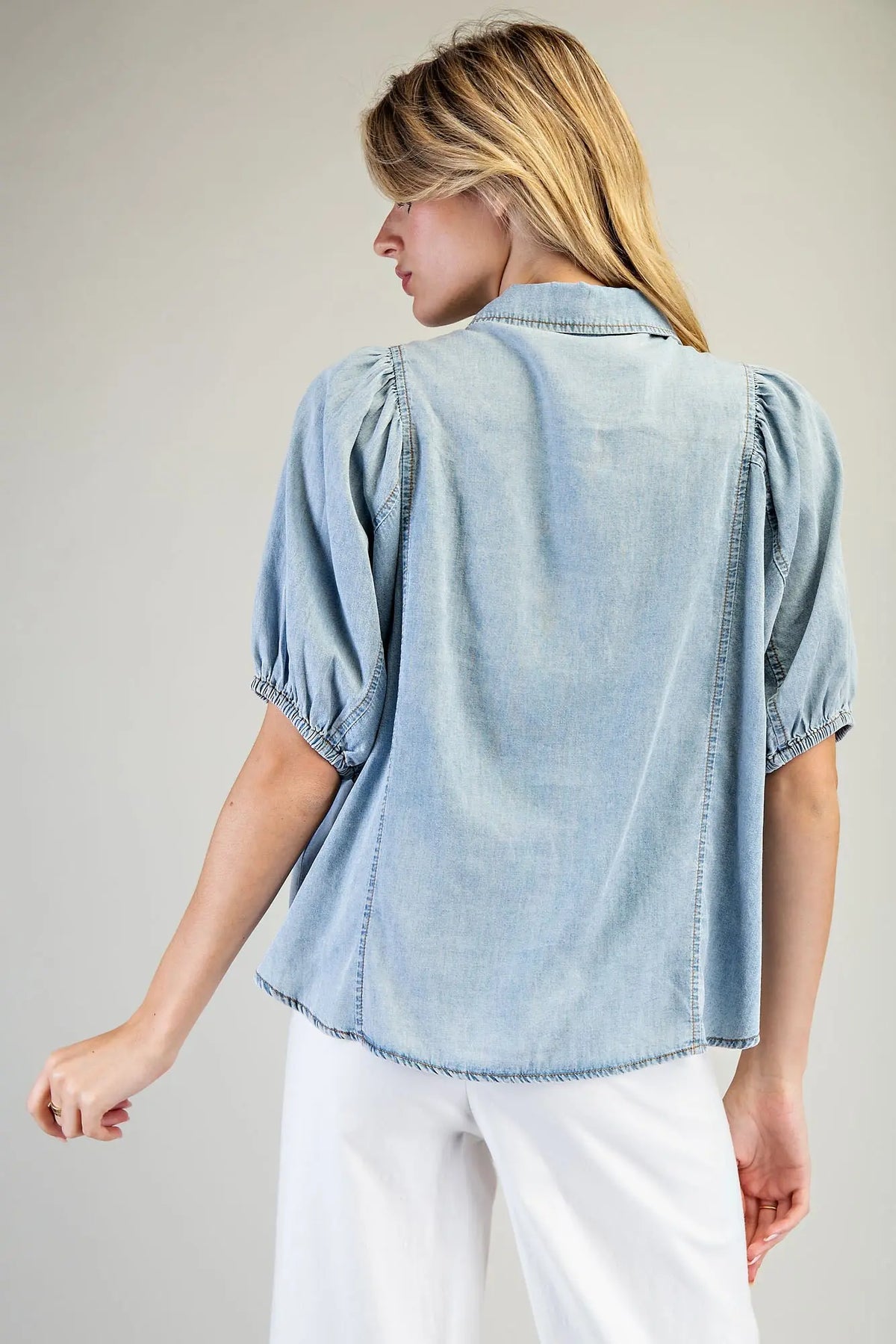 Chambray Tencil Denim Top