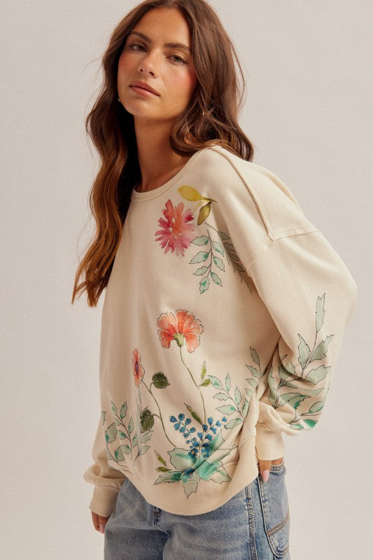 Floral Watercolors Top