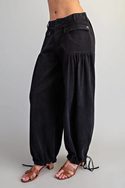 Mandy Mineral Washed Cuff Pants