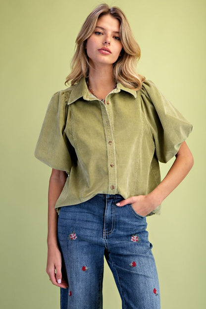 Sweet Melody Corduroy Top