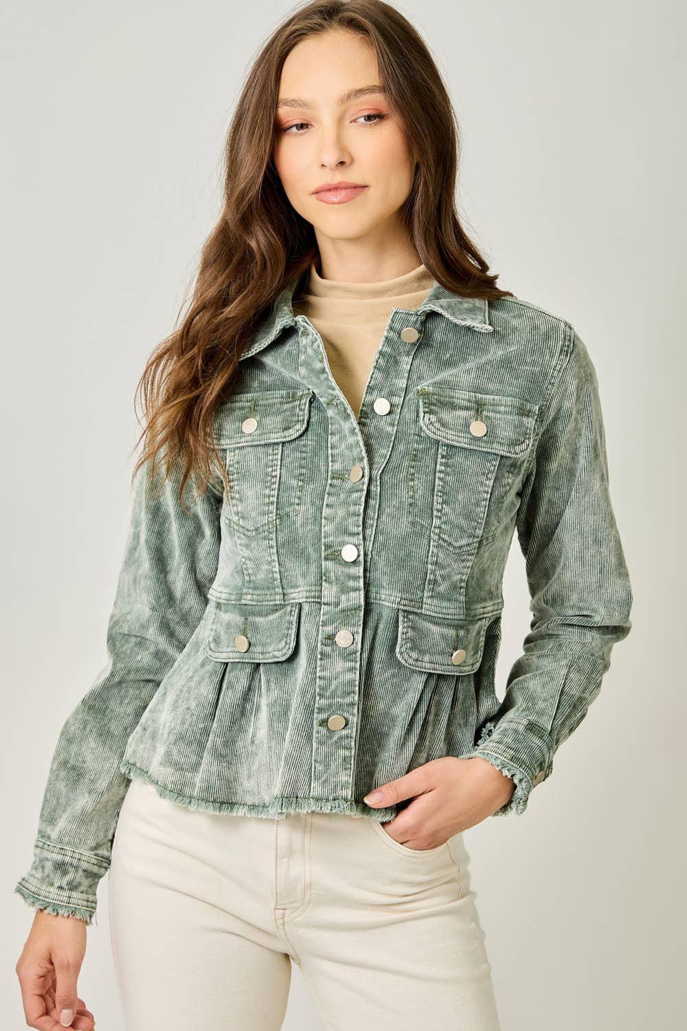 Felicity Denim Peplum Jacket