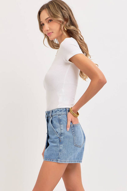 Cassie Denim Skort
