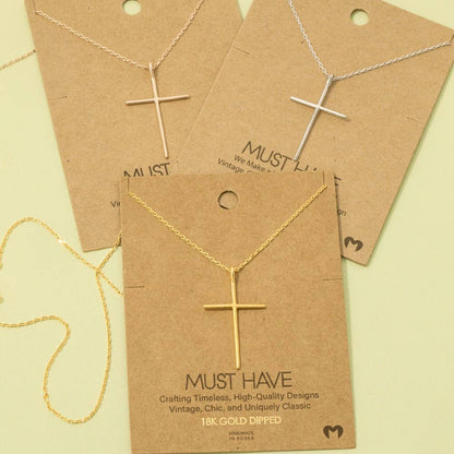 Cross Necklace (Rose, Gold or Sliver)