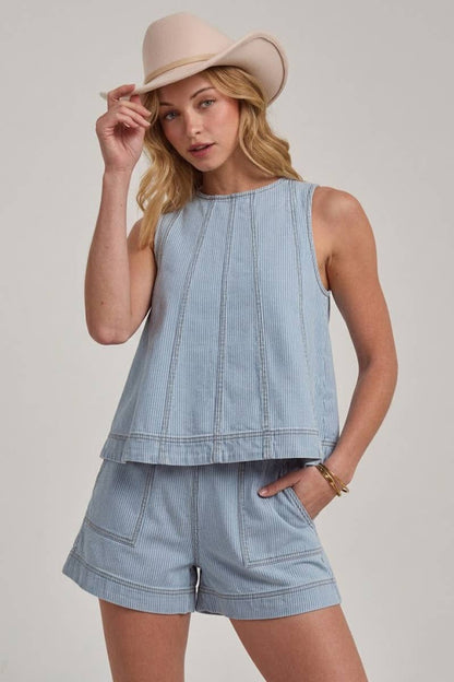 Destiny Denim Short Set