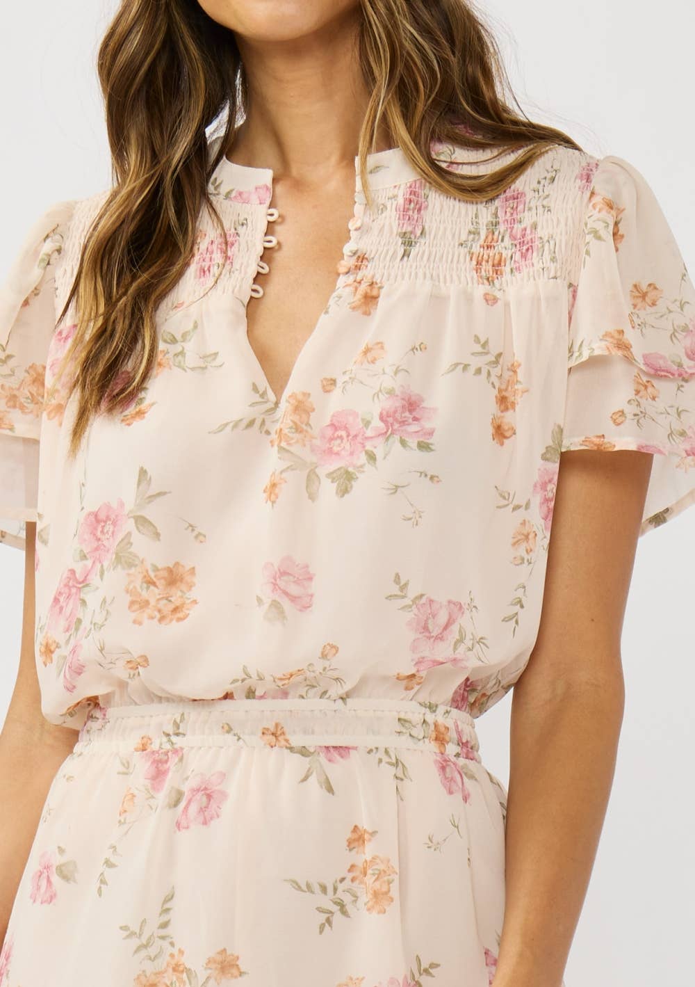 Michele Flutter Sleeve Mini Dress