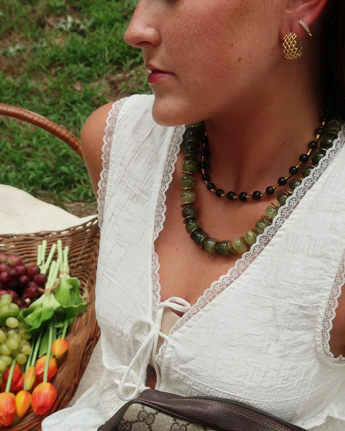 Caroline Beaded Necklace : Hypoallergenic and Water Resistant