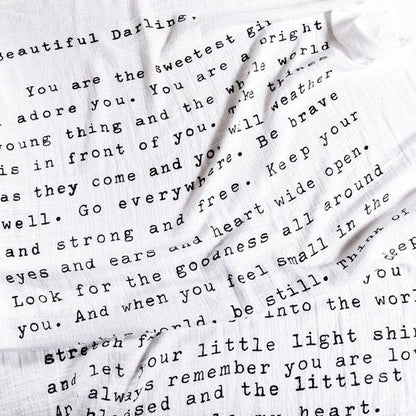 Beautiful Darling (Letter To Sophie) Swaddle Blanket