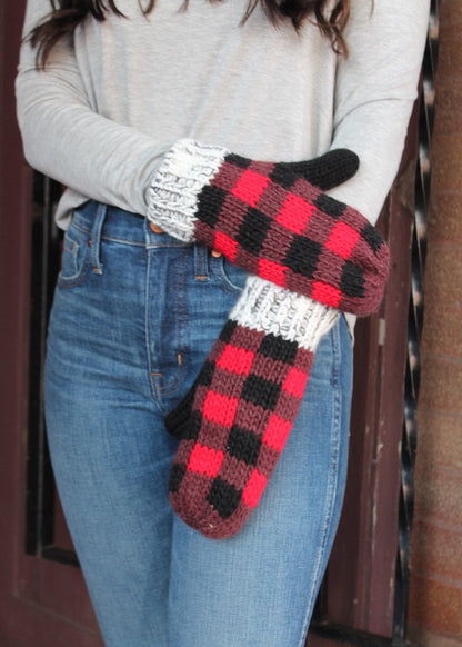 Brandy Buffalo Plaid Mittens