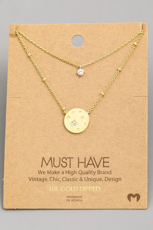 Layered Star Charm Necklace
