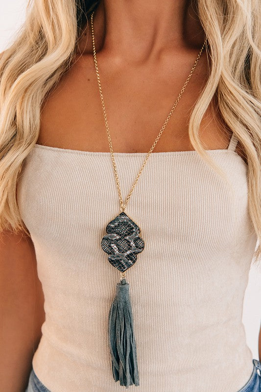 Per-suede Me Tassel Necklace