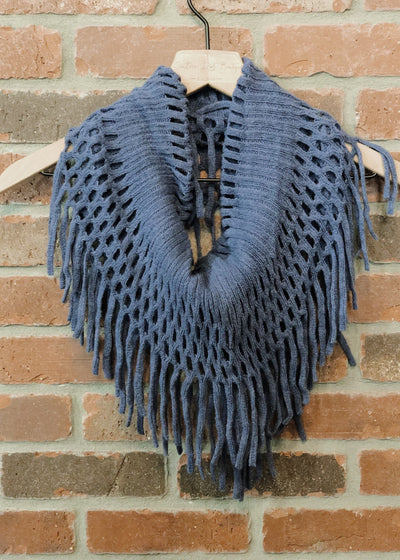 Lilia Open-Weave Infinity Scarf (SIX COLORS)