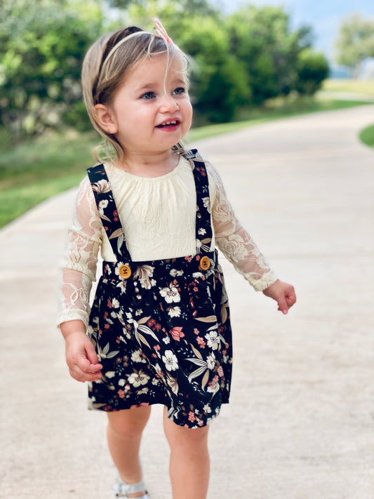 Daphne Pleated Suspender Skirt