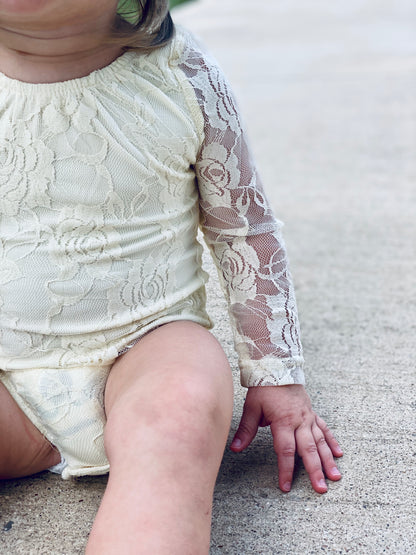 Lace Leotard | Cream